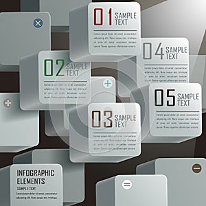 Abstract 3d cube infographics
