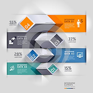 Abstract 3d diagram infographics options.
