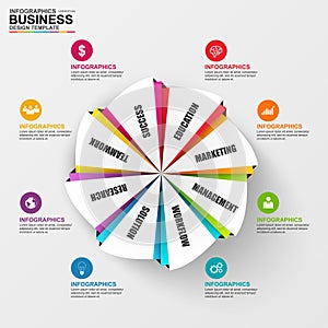 Abstract 3D digital business diagram Infographic