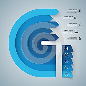 Abstract 3D digital illustration Infographic.