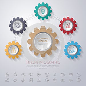 Abstract 3D digital illustration Infographic with world map.Can