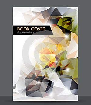 Abstract 3D geometric colorful cover