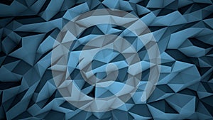 Abstract 3D geometric polygon facet background mosaic made by edgy triangles