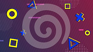 Abstract 3d geometric shapes loop animation. Modern background, seamless motion design, screensaver, backdrop.
