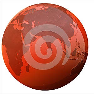 Abstract 3d globe on white background