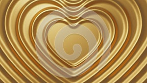 Abstract 3d Golden Heats render background Loop