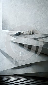 Abstract 3D-illustration illusion of natural stone, metal.