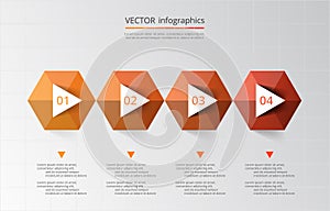 Abstract 3D infographic template.