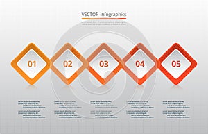 Abstract 3D infographic template.