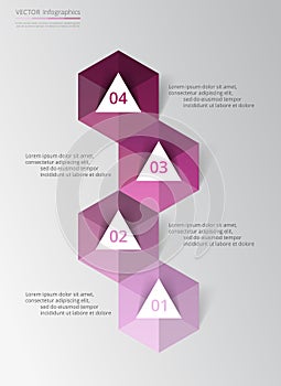 Abstract 3D infographic template.