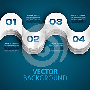 Abstract 3d paper infographics vector background