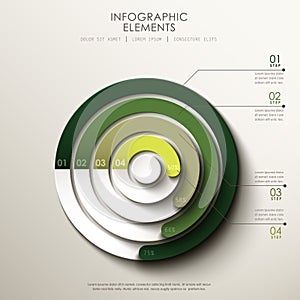 Abstract 3d pie chart infographics