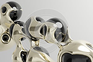 Abstract 3d render motion design, ball transition deformation metaverse, wallpaper animation business presentation