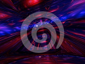 Abstract 3D Render Red Blue Tube Background