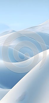 Abstract 3d render of wavy lines in the wind. Beautiful background with smooth lines