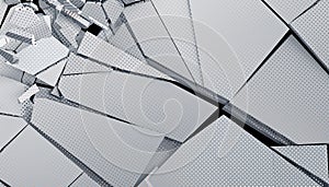 Abstract 3D Rendering of Cracked Surface