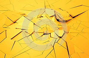 Abstract 3D Rendering of Cracked Surface.