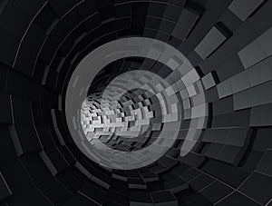 Abstract 3d rendering of futuristic tunnel