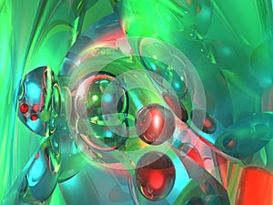 Abstract 3D rendering of a glass technology