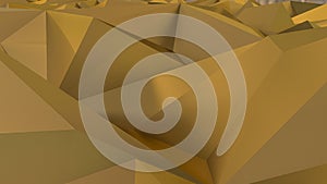 Abstract 3d rendering of gold surface. Futuristic background