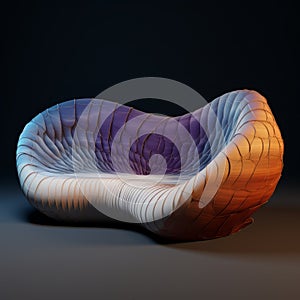 Abstract 3d Seat Design With Iridescence Opalescence Style