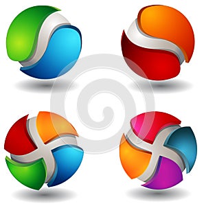 Abstract 3D Sphere Set