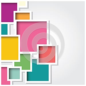 Abstract 3d square background, colorful tiles, geometric, vector