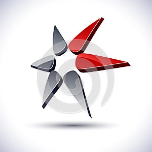 Abstract 3d star icon.