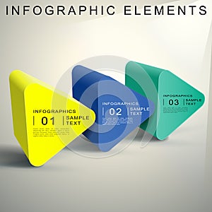 Abstract 3d Triangular prism infographics