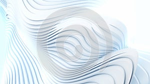 Abstract 3d wavy band background surface