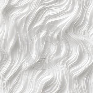 Abstract 3d white background, organic shapes seamless pattern texture wavy lines