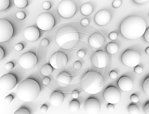 Abstract 3D white spheric background