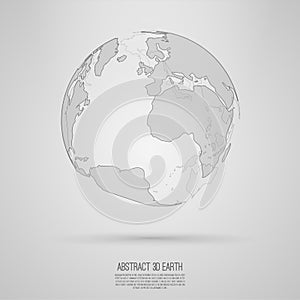 Abstract 3d world map Vector earth globe