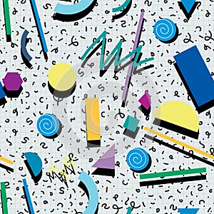 Abstract 80s or 90s background pattern, vector