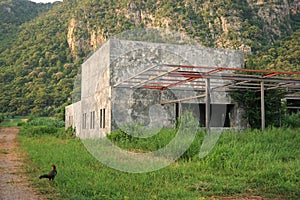 Abstract abandoned building
