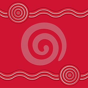 Abstract Aboriginal line painting