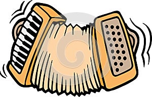 Abstract Accordion clipart design on white