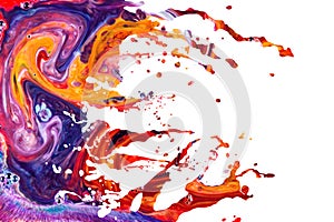 Abstract acrylic paint splash background