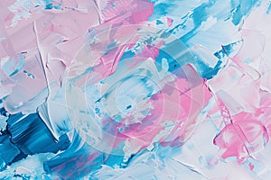 Abstract acrylic painting in pastel tones with white splashed ink, abstract background for spring season, Generative AI