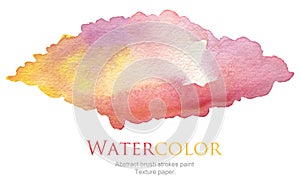 Abstract acrylic and watercolor brush strokes painted background