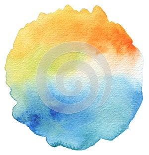 Abstract acrylic and watercolor painted frame.