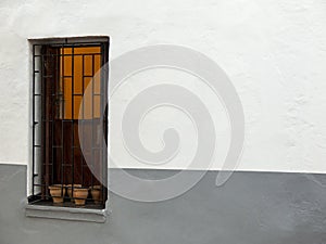 Abstract Adobe Wall, Window Background