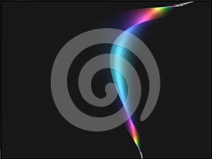 Abstract advertising, black blue green pink yellow curled gradient horizontal modern pattern