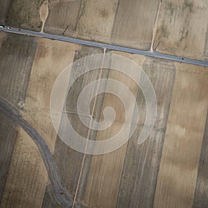 Abstract Aerial Image of California farmland