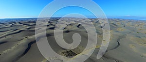 Abstract aerial shot of sand dunes, El Nihuil, Argentina