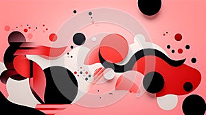 Abstract aesthetics lines shape and movement spirituality. Embrace pink and add black to stand out. contemporary design creative