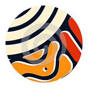 Abstract african multicolored pattern on white