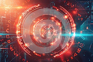 Abstract AI algorithm background with futuristic neural networks and data flow.