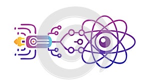 Abstract AI Brain Network, Neural Connections Data Flow, vector design Generative AI