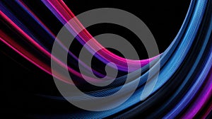 Abstract AI concept neon pink and electric blue lines flowing create dynamic modern background